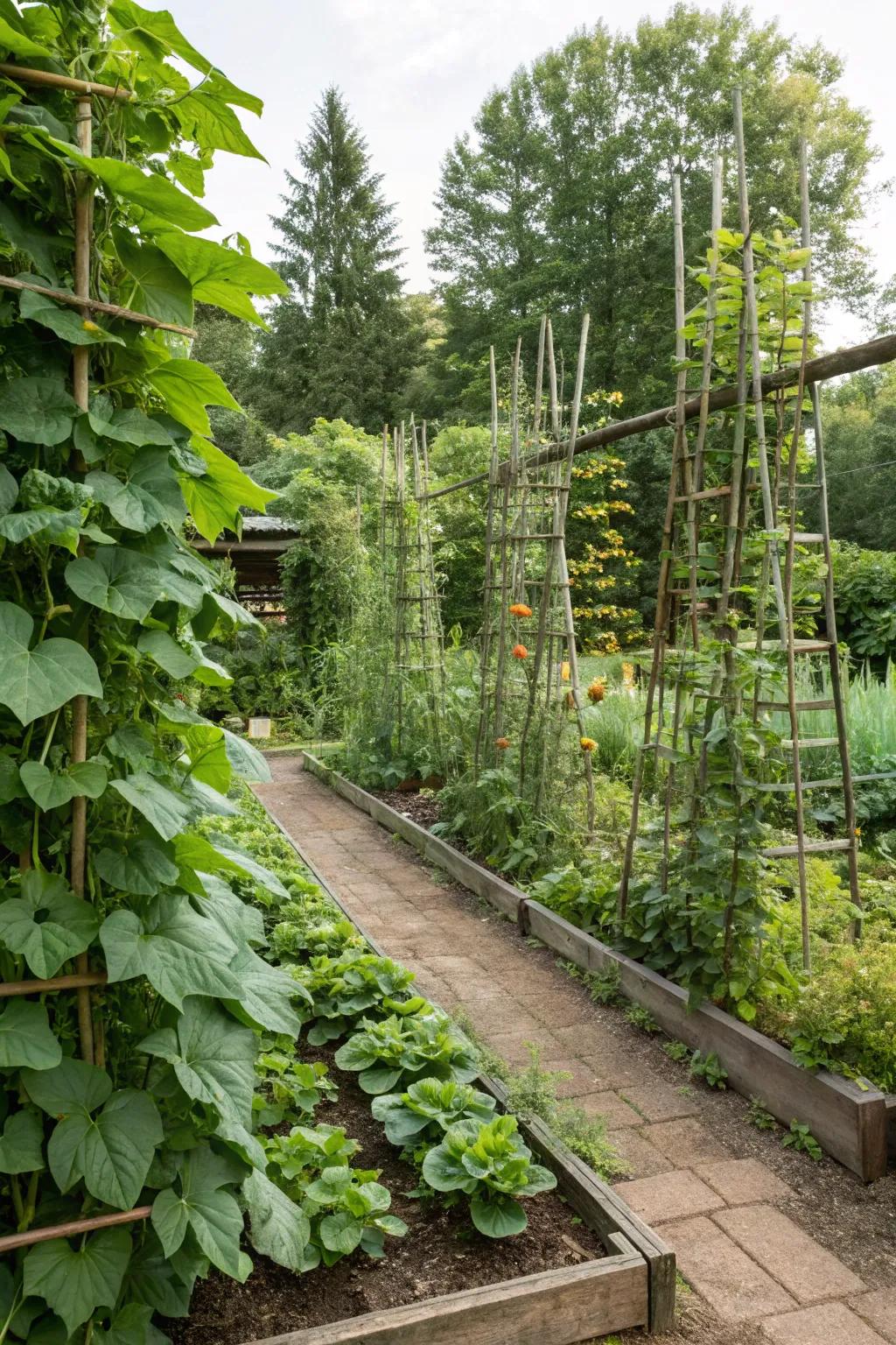 Elevate your garden game with vertical planting.