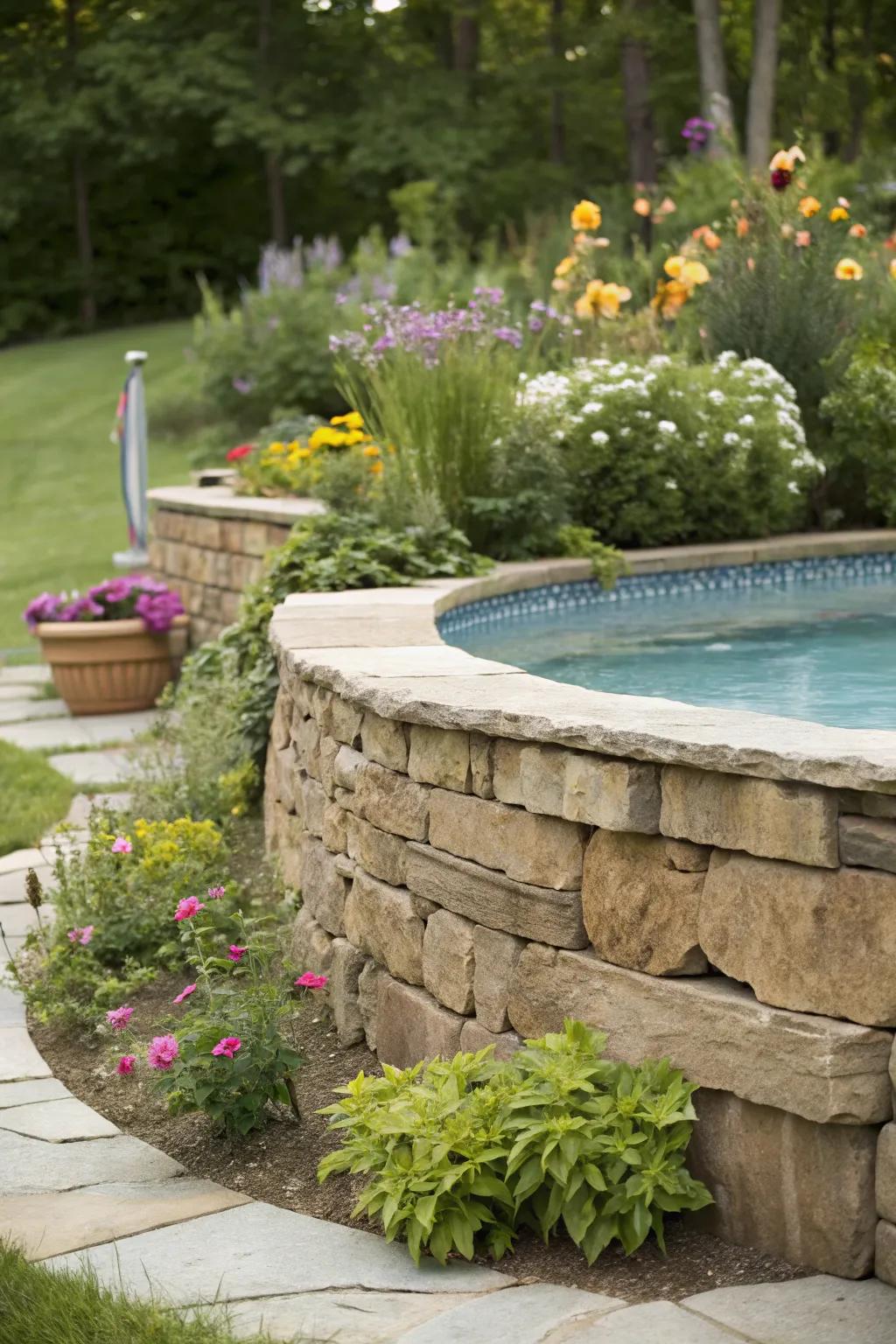 Natural stone adds timeless elegance to your pool area.