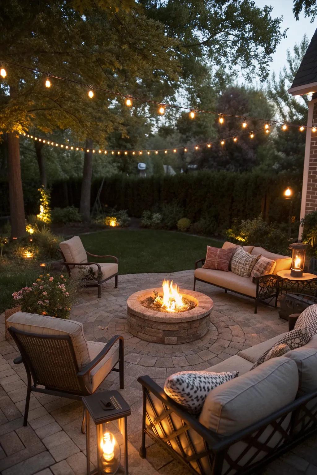 A fire pit transforms your backyard into a cozy retreat for guests.
