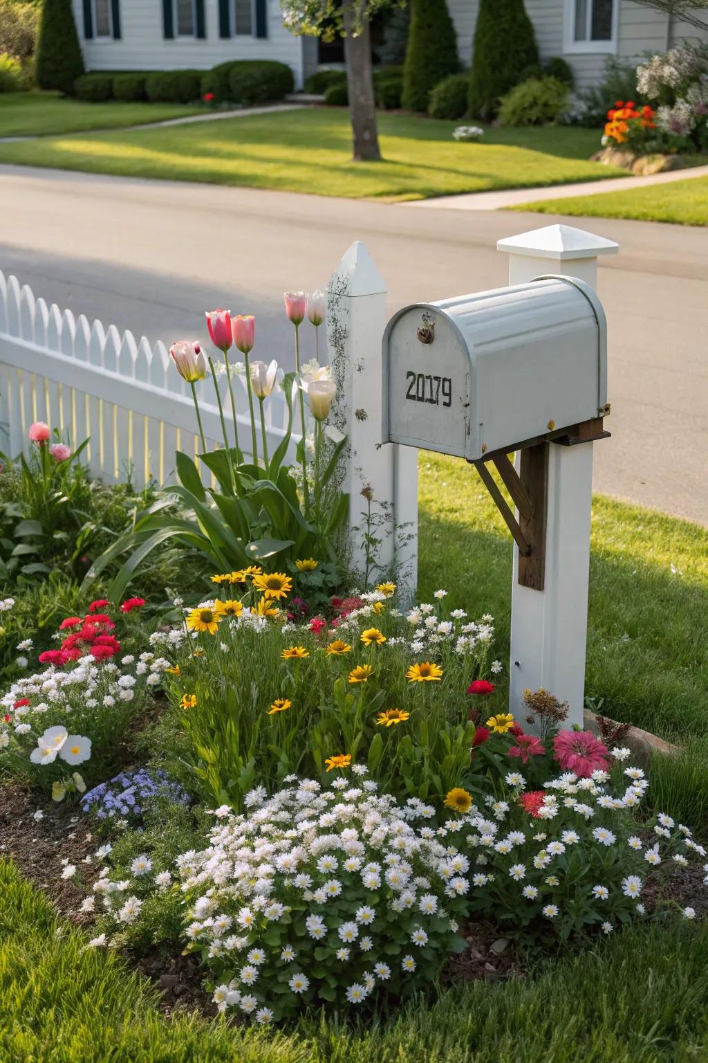 A vibrant floral arrangement can make your mailbox the star of the street.