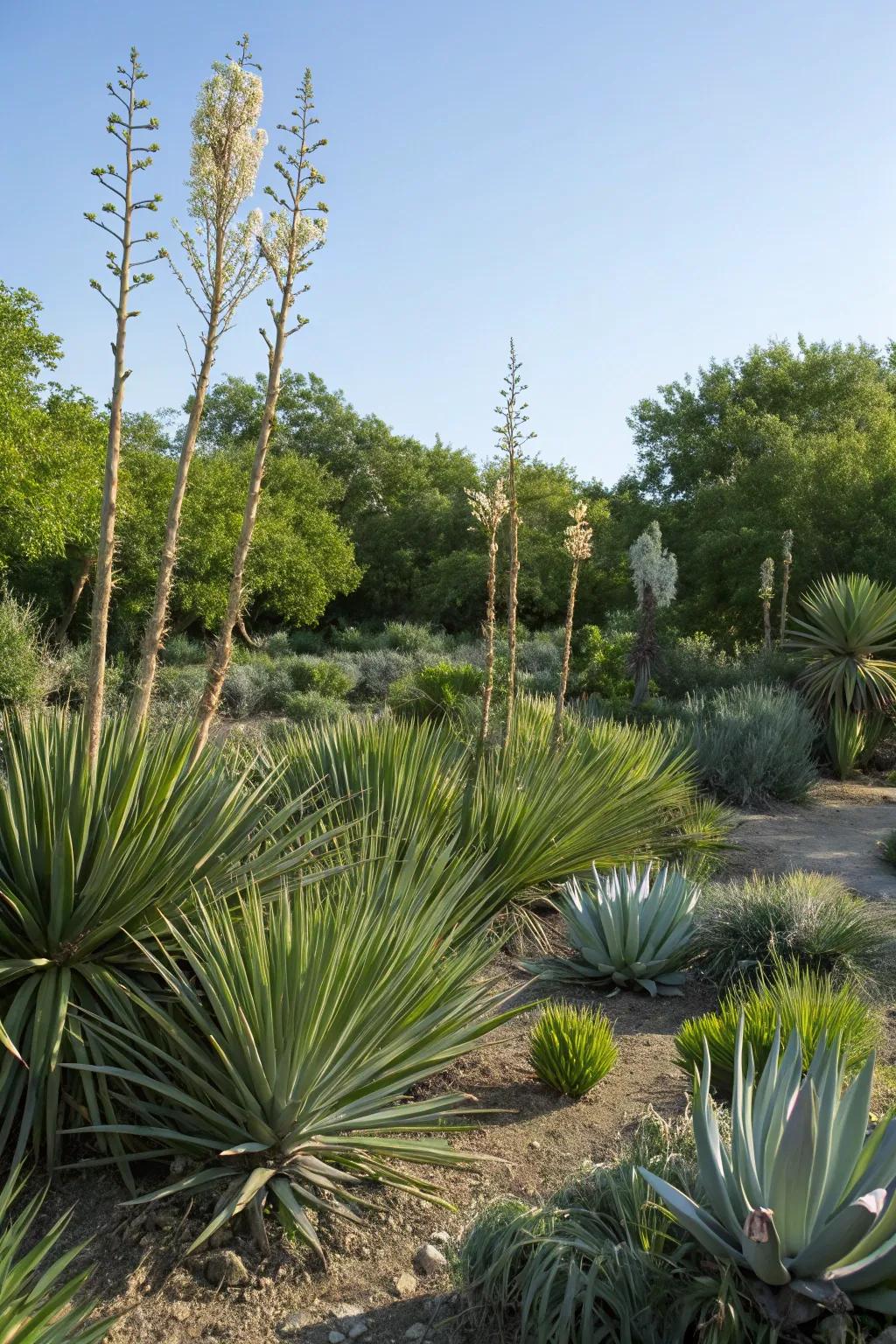 Native plants like agave add a Texan touch to any garden.
