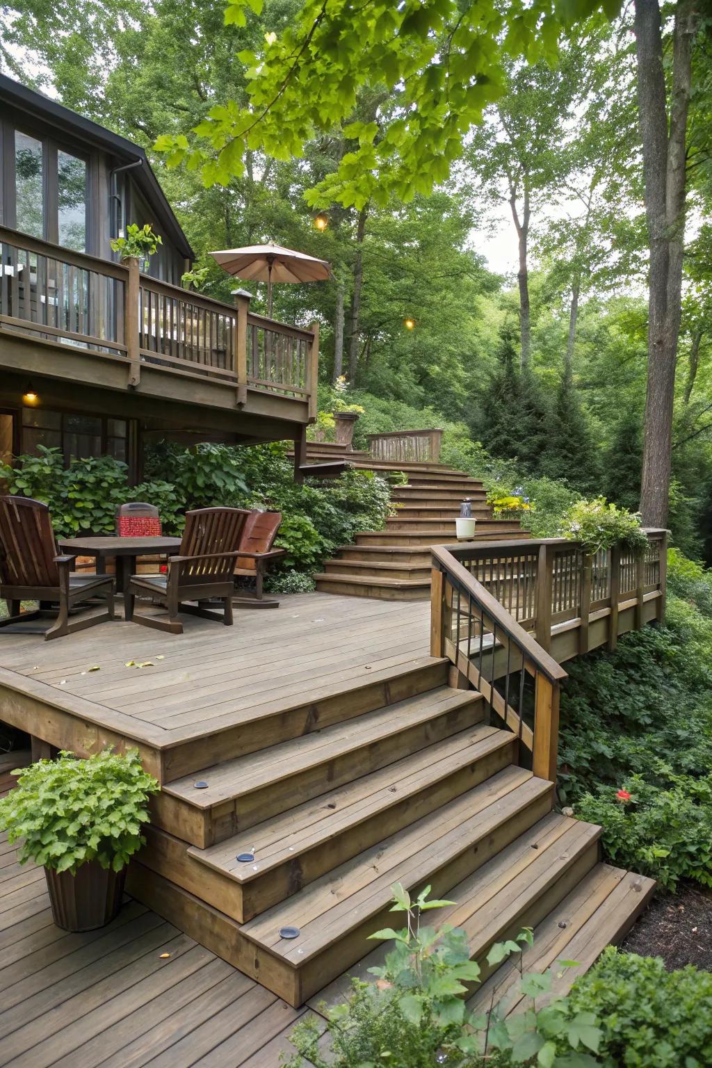 Add dimension to your deck with creative multi-level designs.