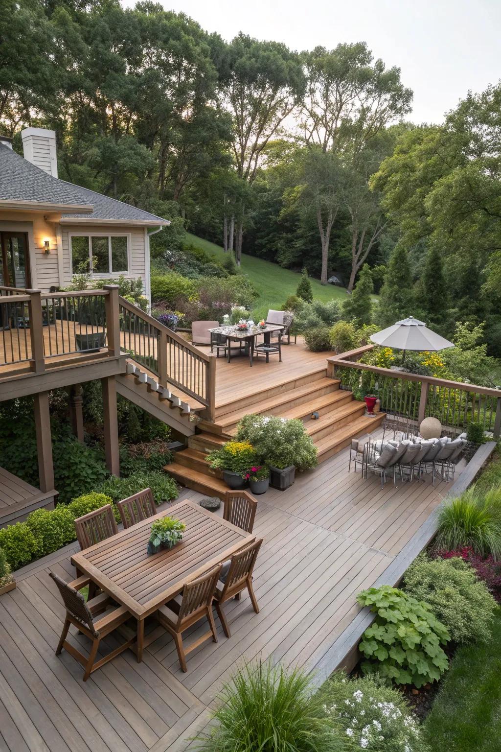 A multi-level deck design can redefine your outdoor space.