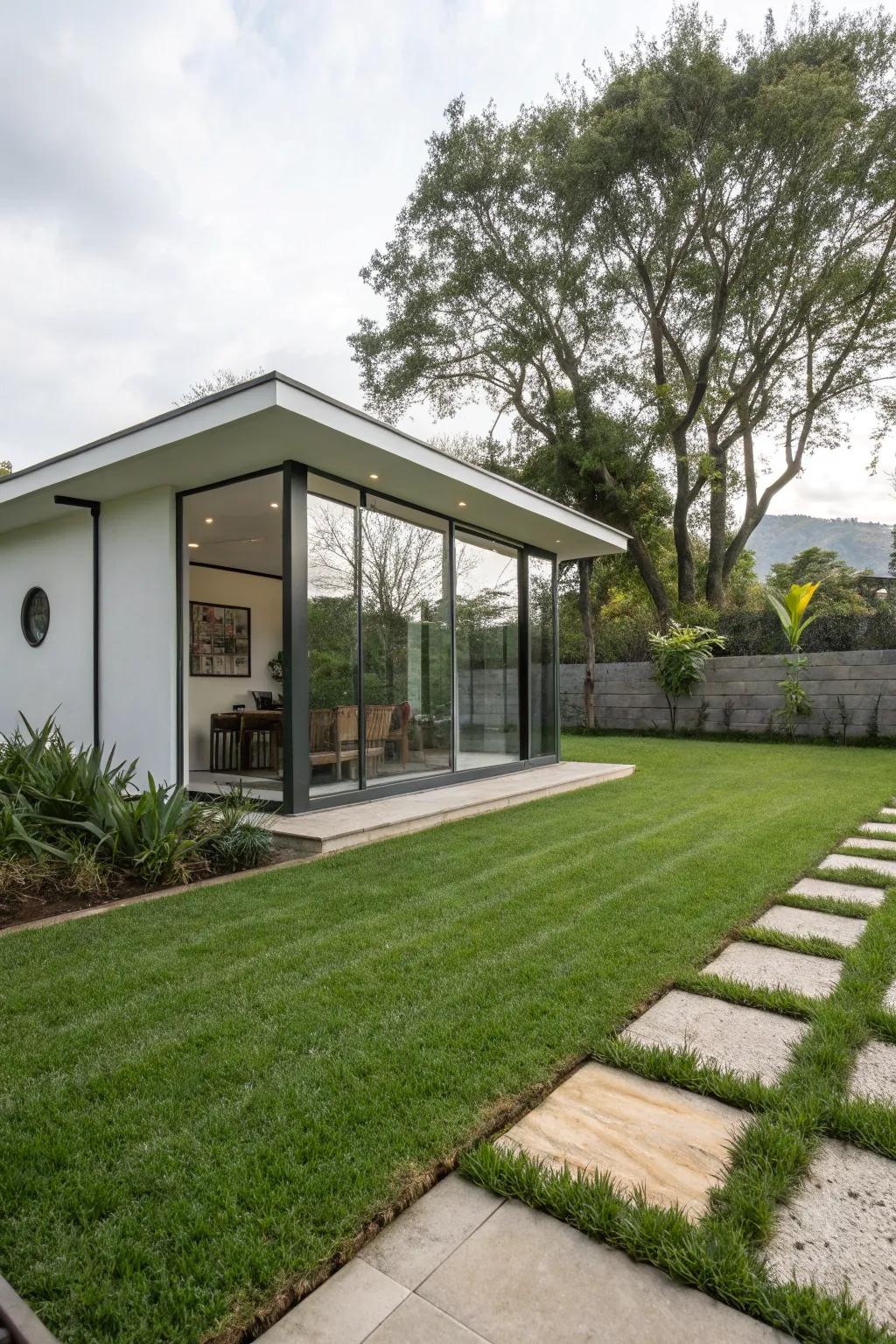 A modern minimalist casita that exudes elegance and simplicity.