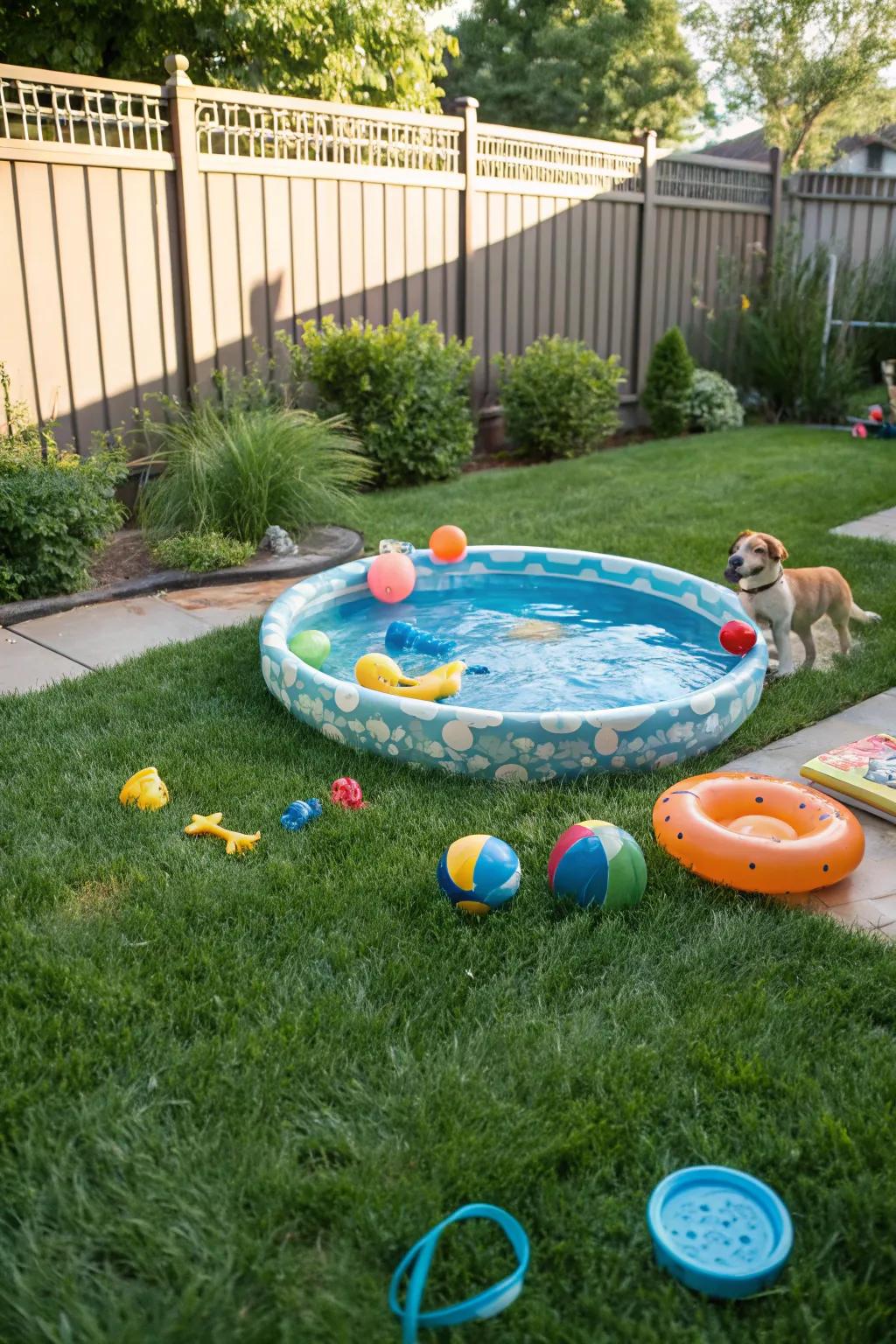 A splash zone for dogs to beat the heat in style.