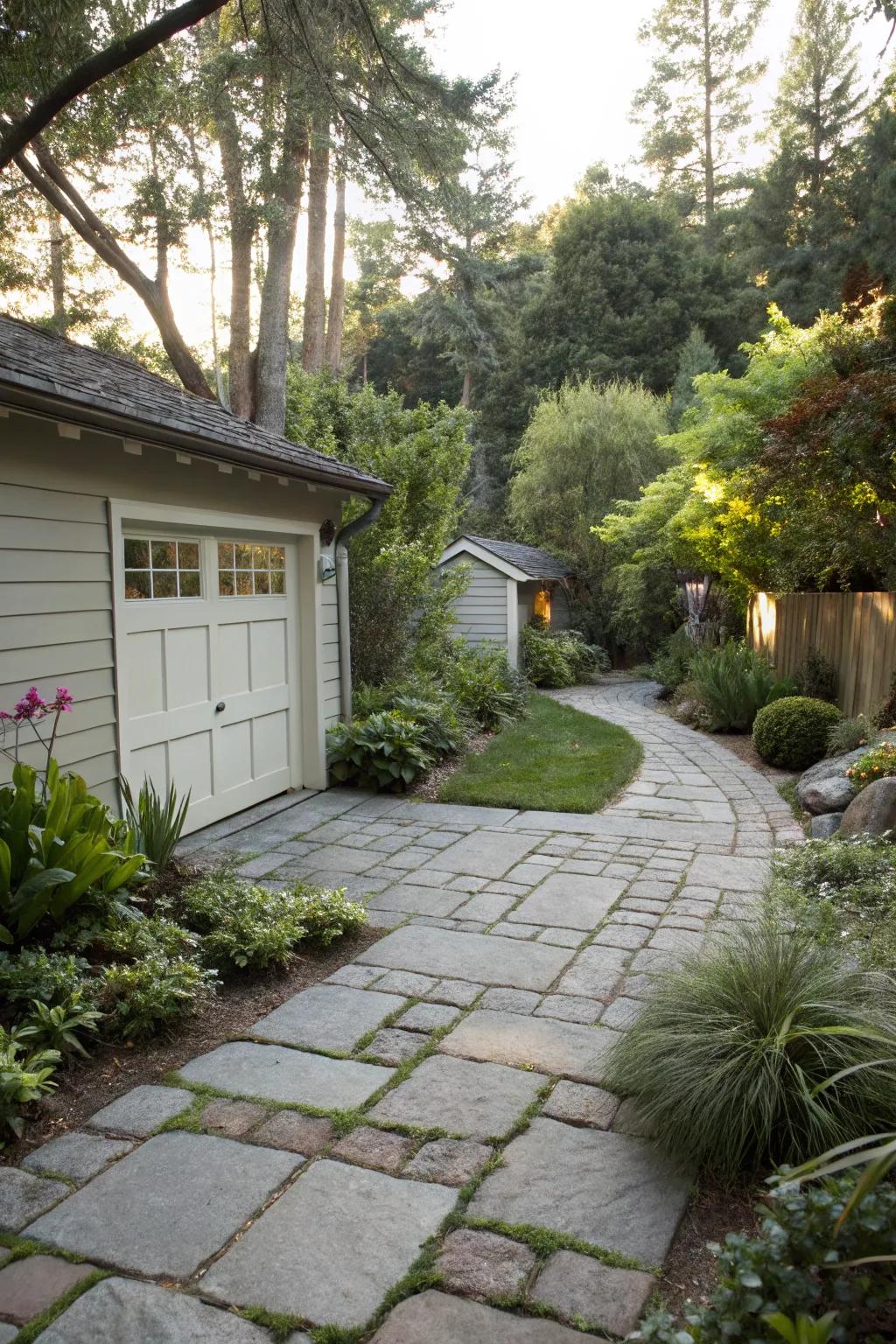 Stone pavers bring a timeless elegance to your driveway.