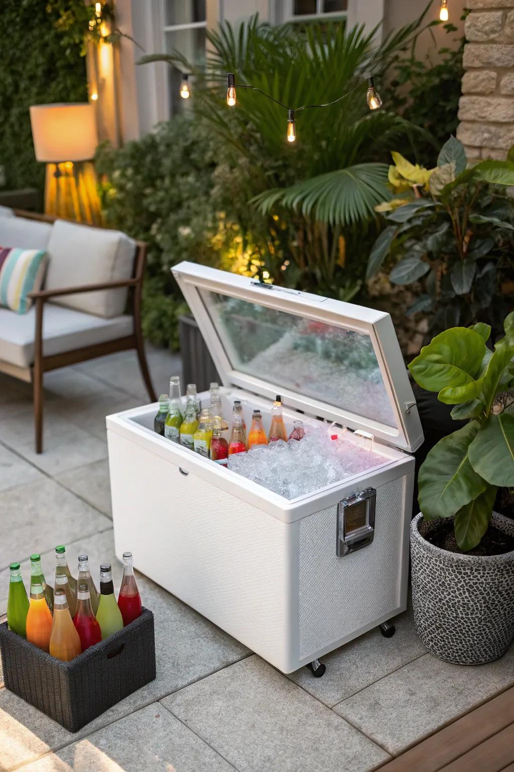 Perfect for keeping drinks cool during backyard parties.