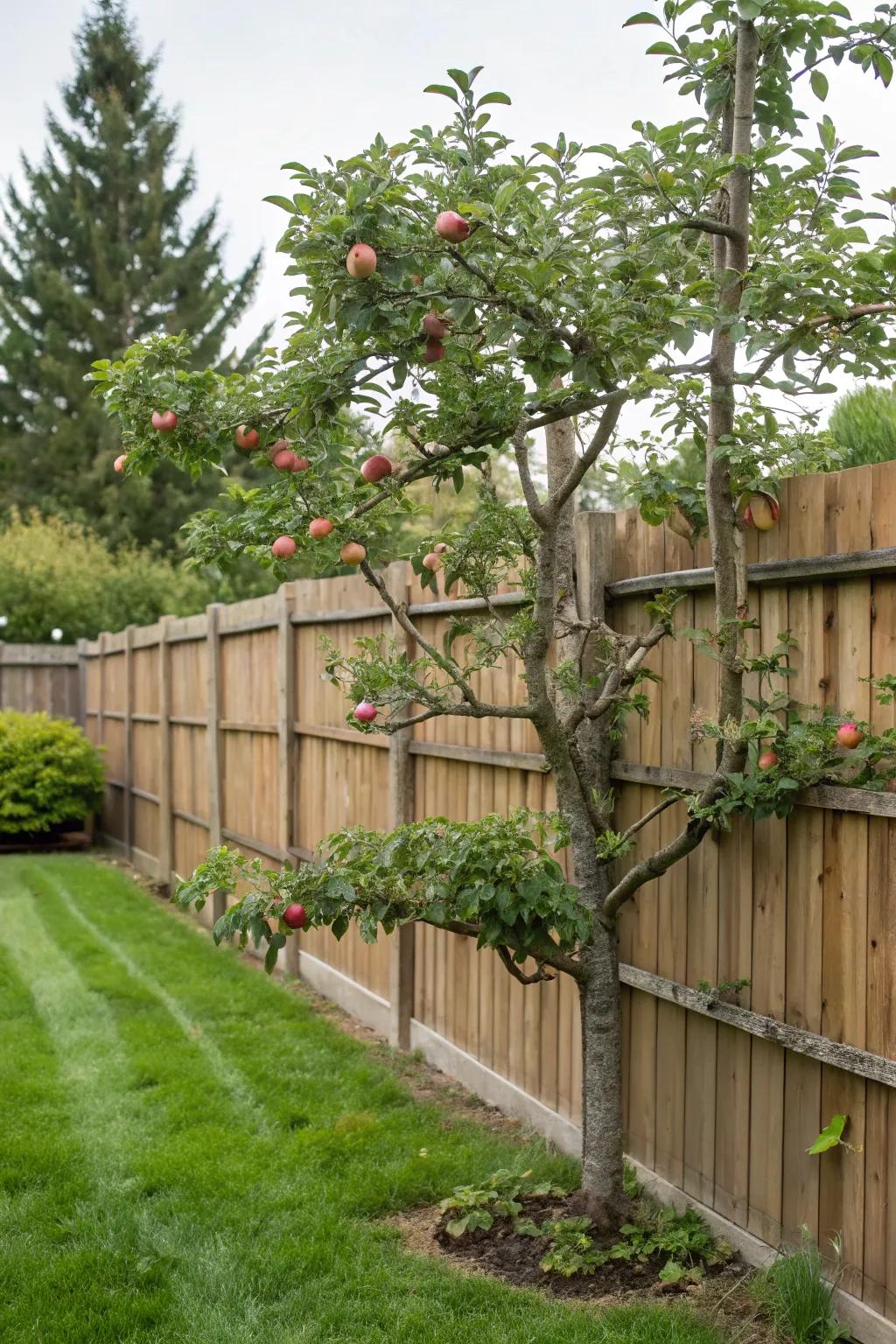 Espalier trees combine functionality with beauty.