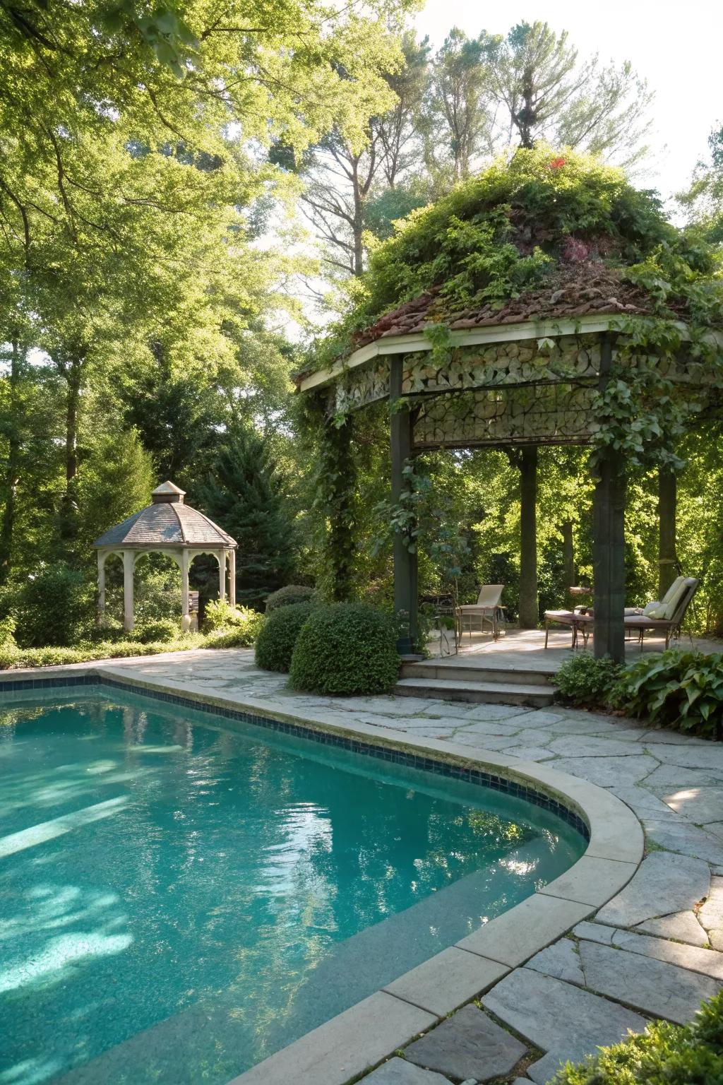 Create a nature-inspired oasis with your gazebo.