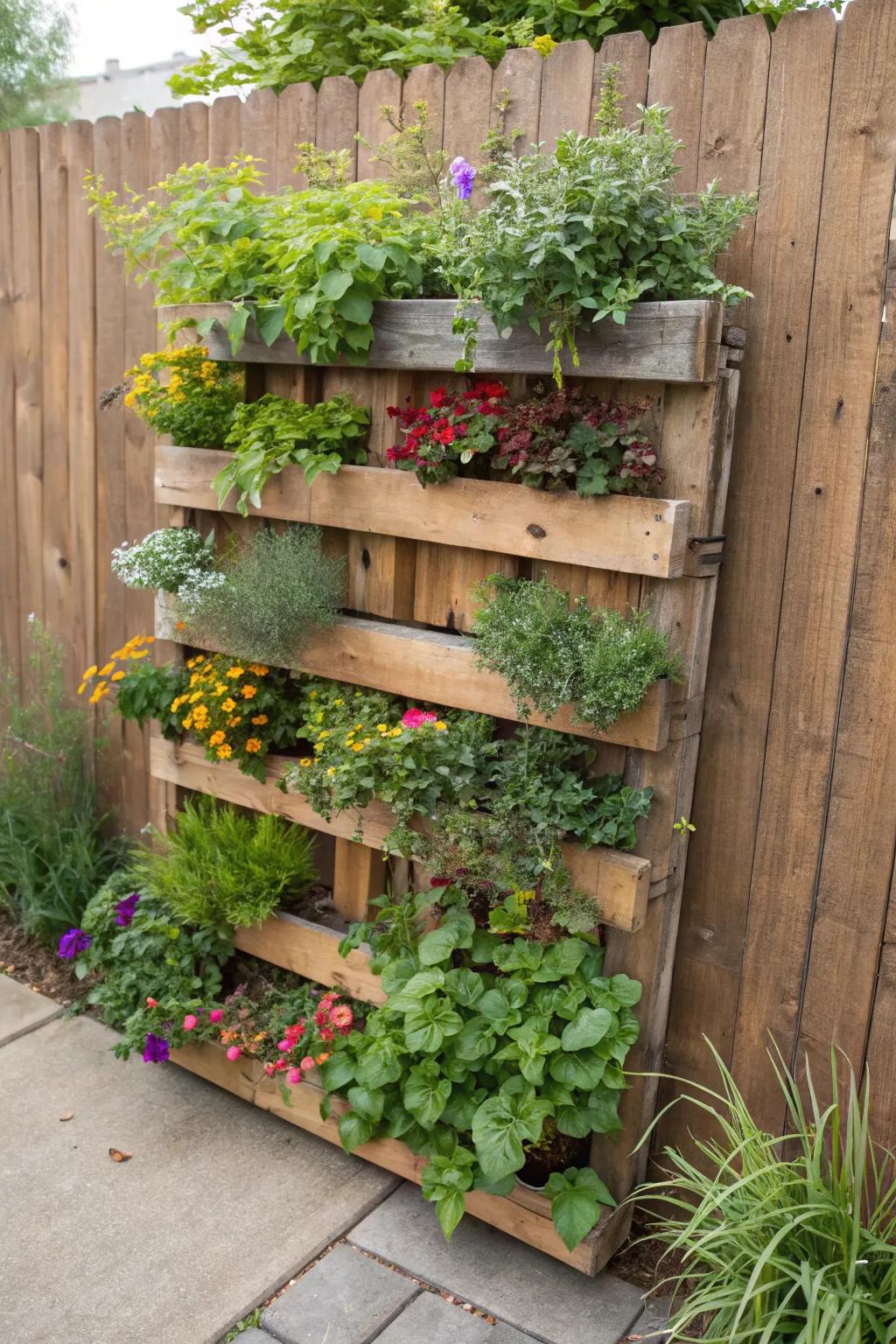 Transform a plain wall with a lush vertical garden.
