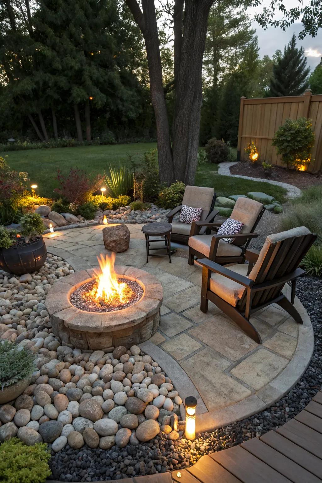Create a warm gathering spot with a DIY fire pit.