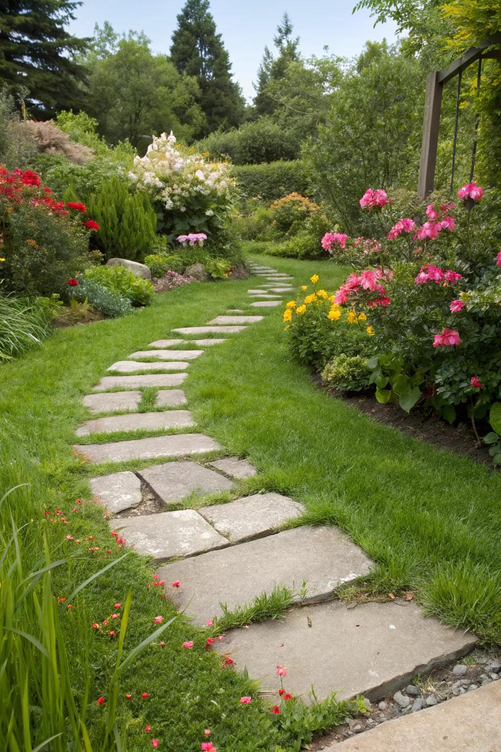Natural stone walkways bring elegance and durability to any garden.