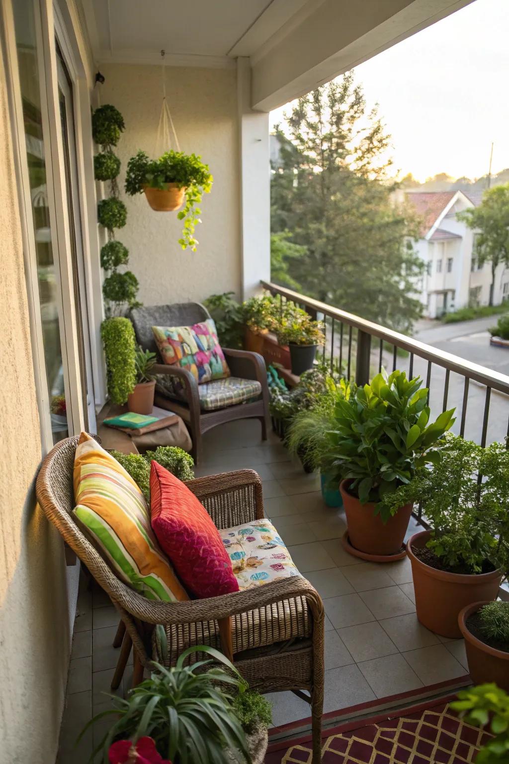 A cozy seating nook perfect for relaxation.