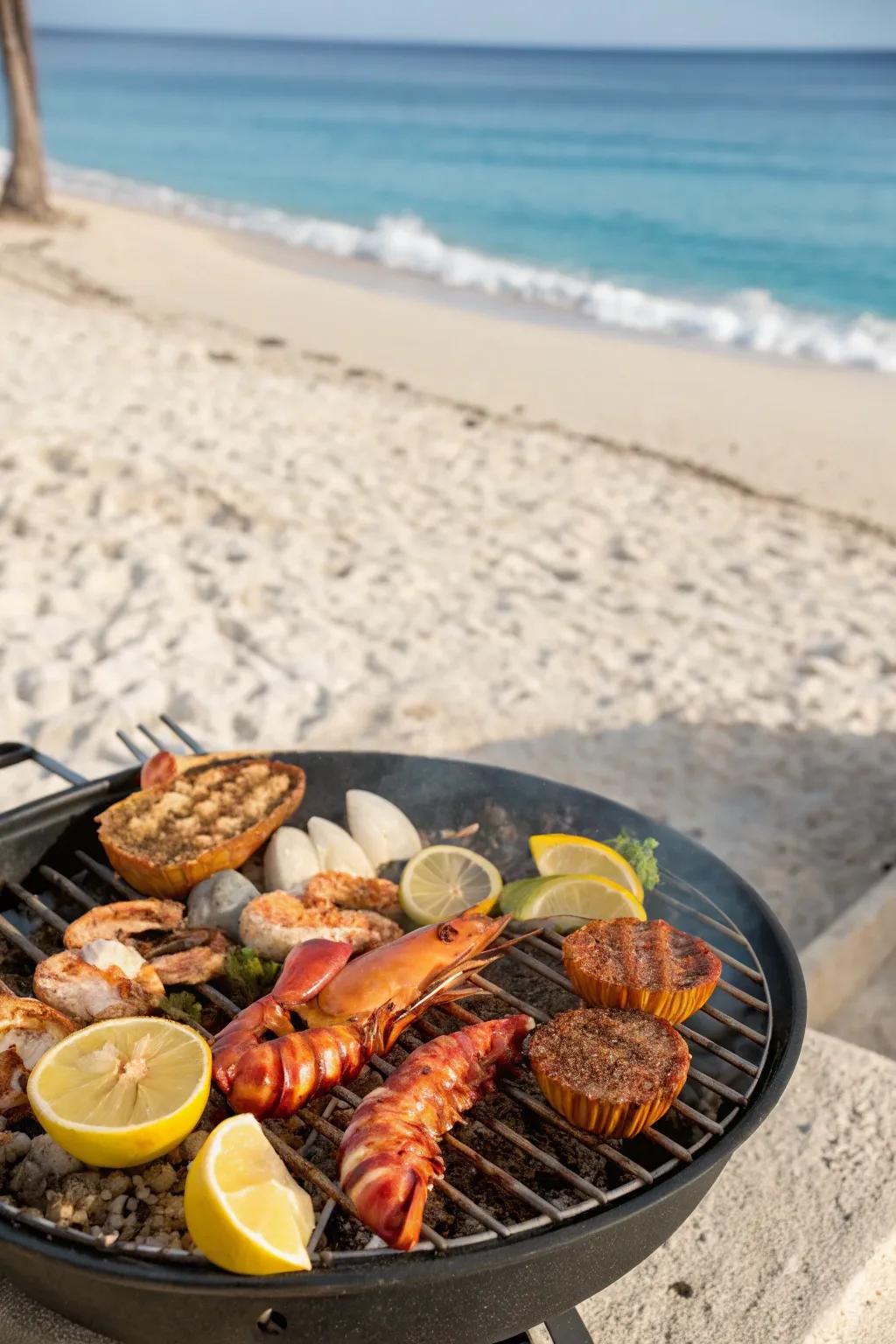 Sizzling seafood delights fresh off the grill.