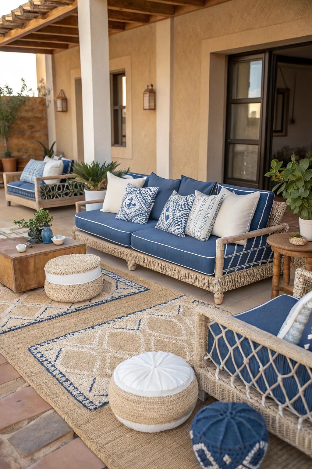 Embrace coastal colors for a serene atmosphere.