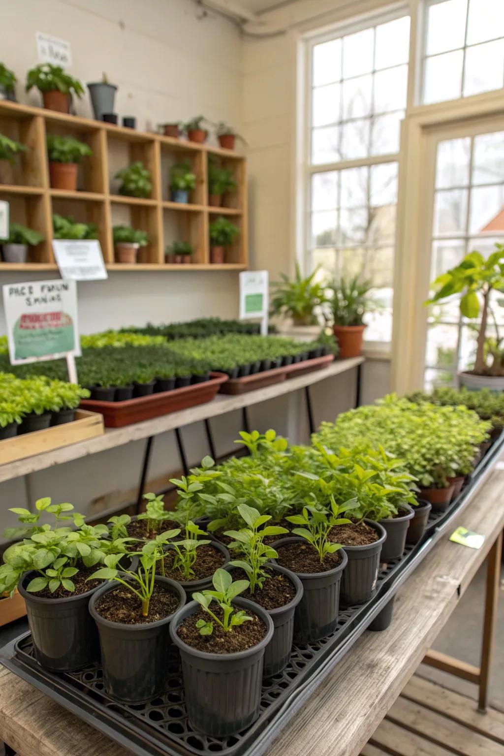 Young plants are a cost-effective choice for a thriving garden.