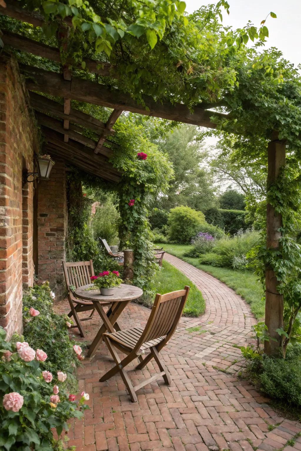Give old bricks new life by turning them into a charming patio.