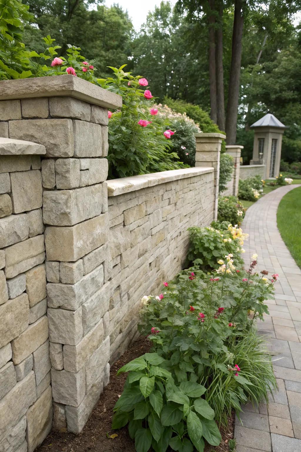 Stone veneer adds a touch of elegance and sophistication to your cinder block walls.