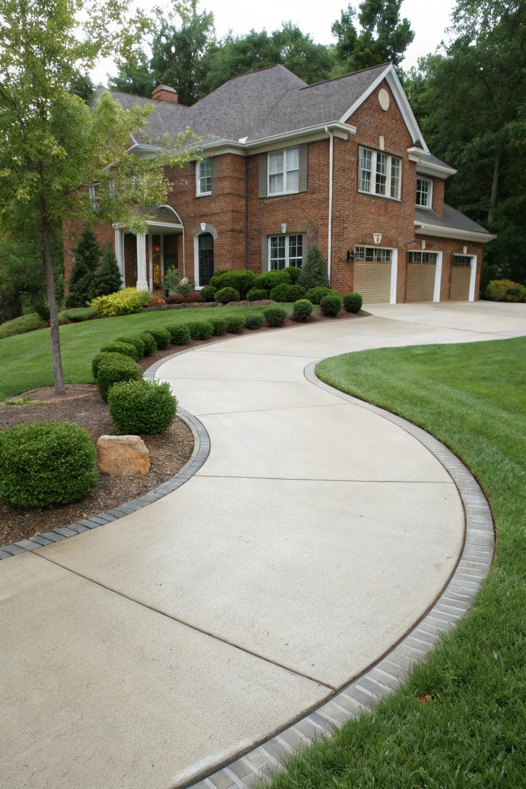 Classic concrete driveways offer simplicity and elegance.