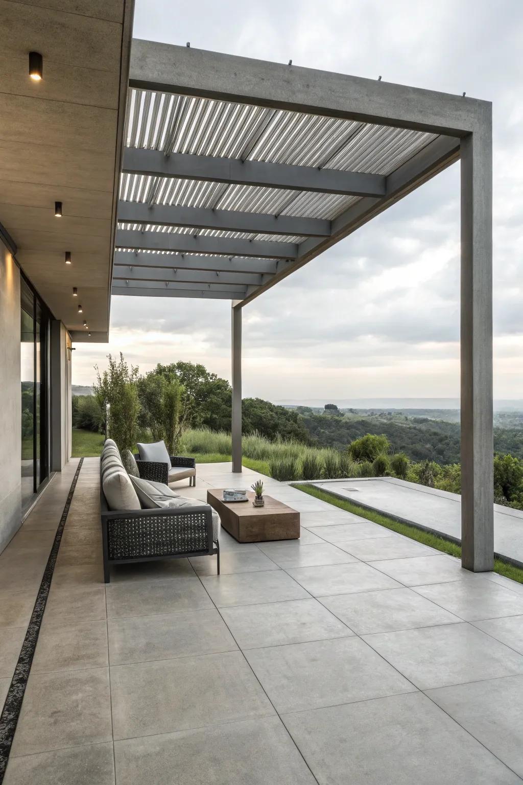 A sleek modern design for a sophisticated outdoor experience.