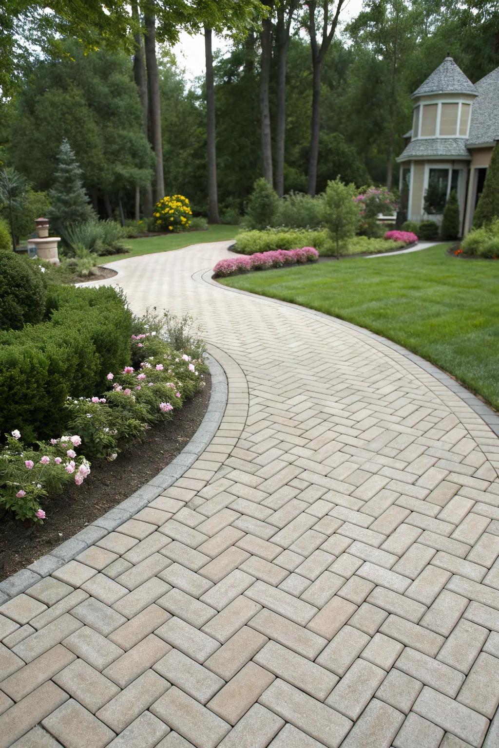 The timeless elegance of the herringbone pattern.