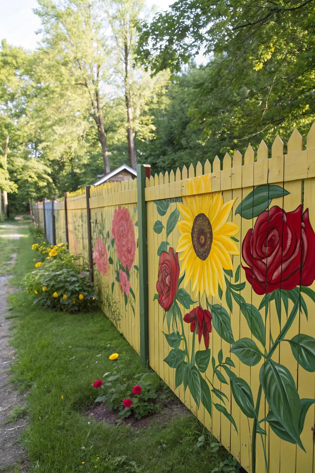 Bring your garden to life with floral designs on your fence.