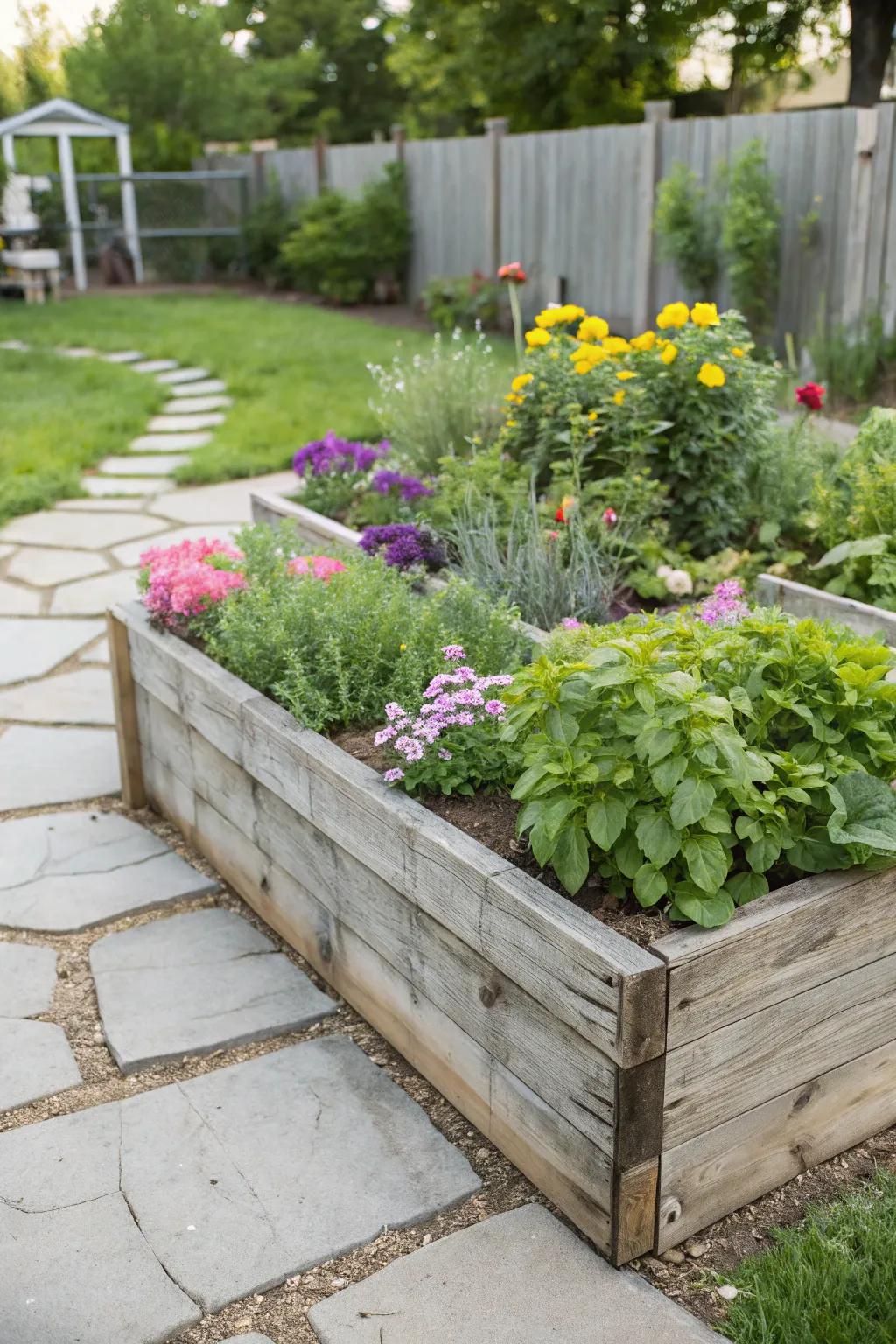 Raised beds transform any corner into a gardener's delight.
