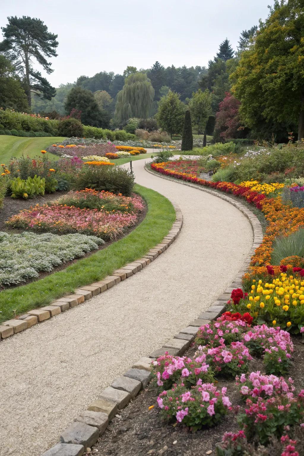 Define your garden routes with charming crushed stone pathways.