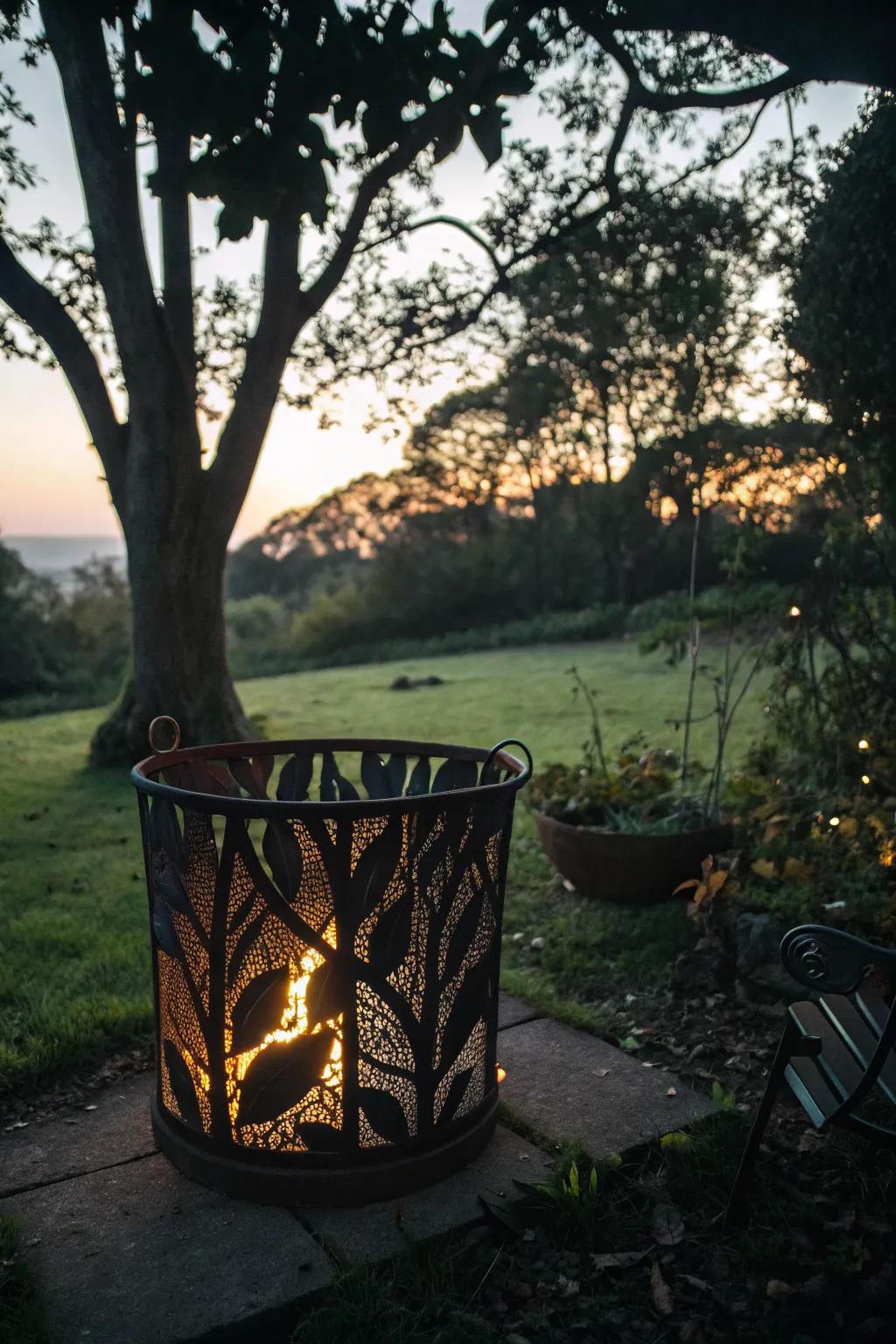 Nature-inspired fire pits bring woodland charm to your backyard.