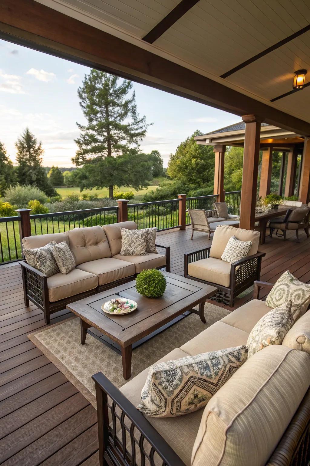 A cozy seating arrangement perfect for conversations and relaxation.