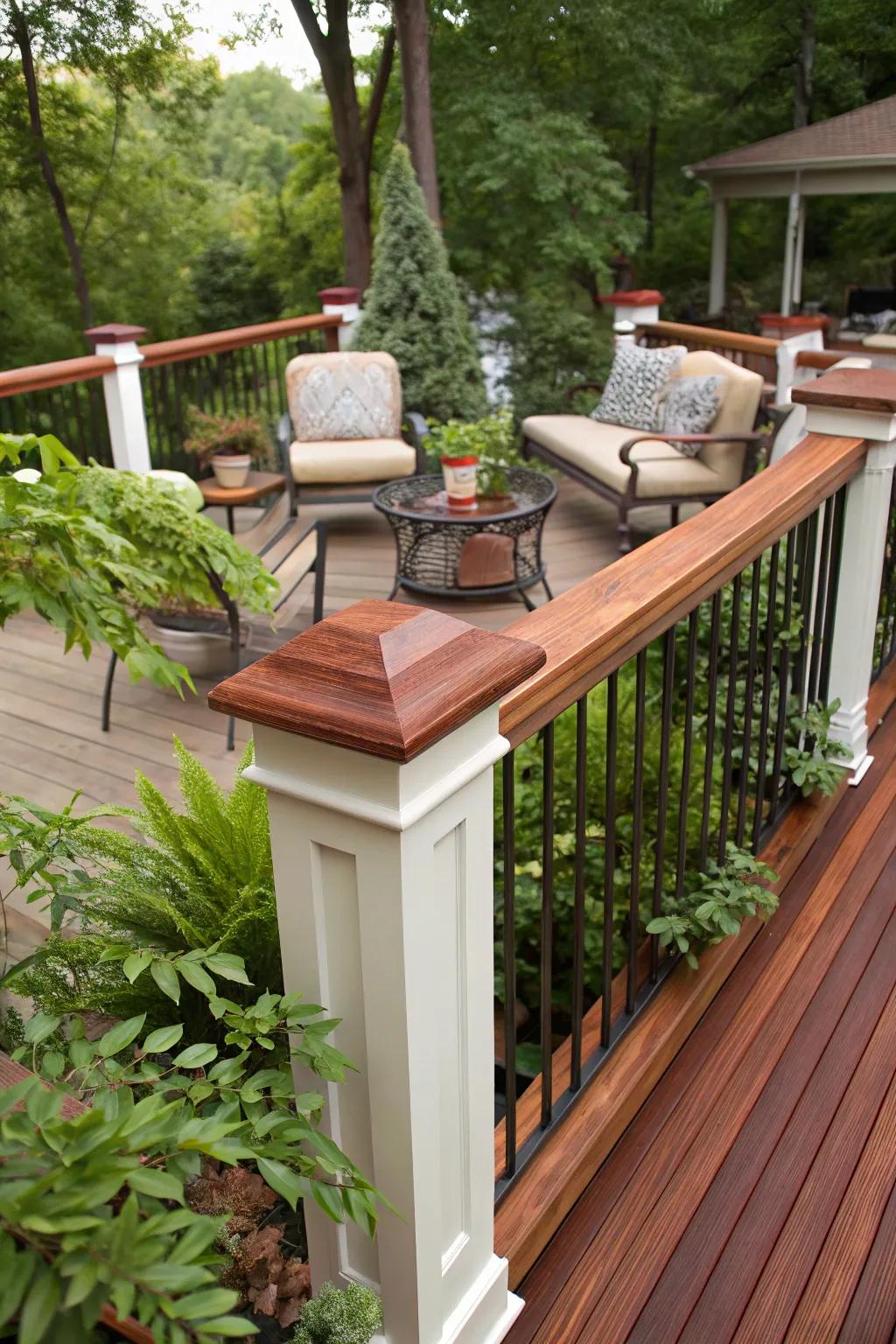 Classic mahogany wooden top board exuding warmth and elegance.