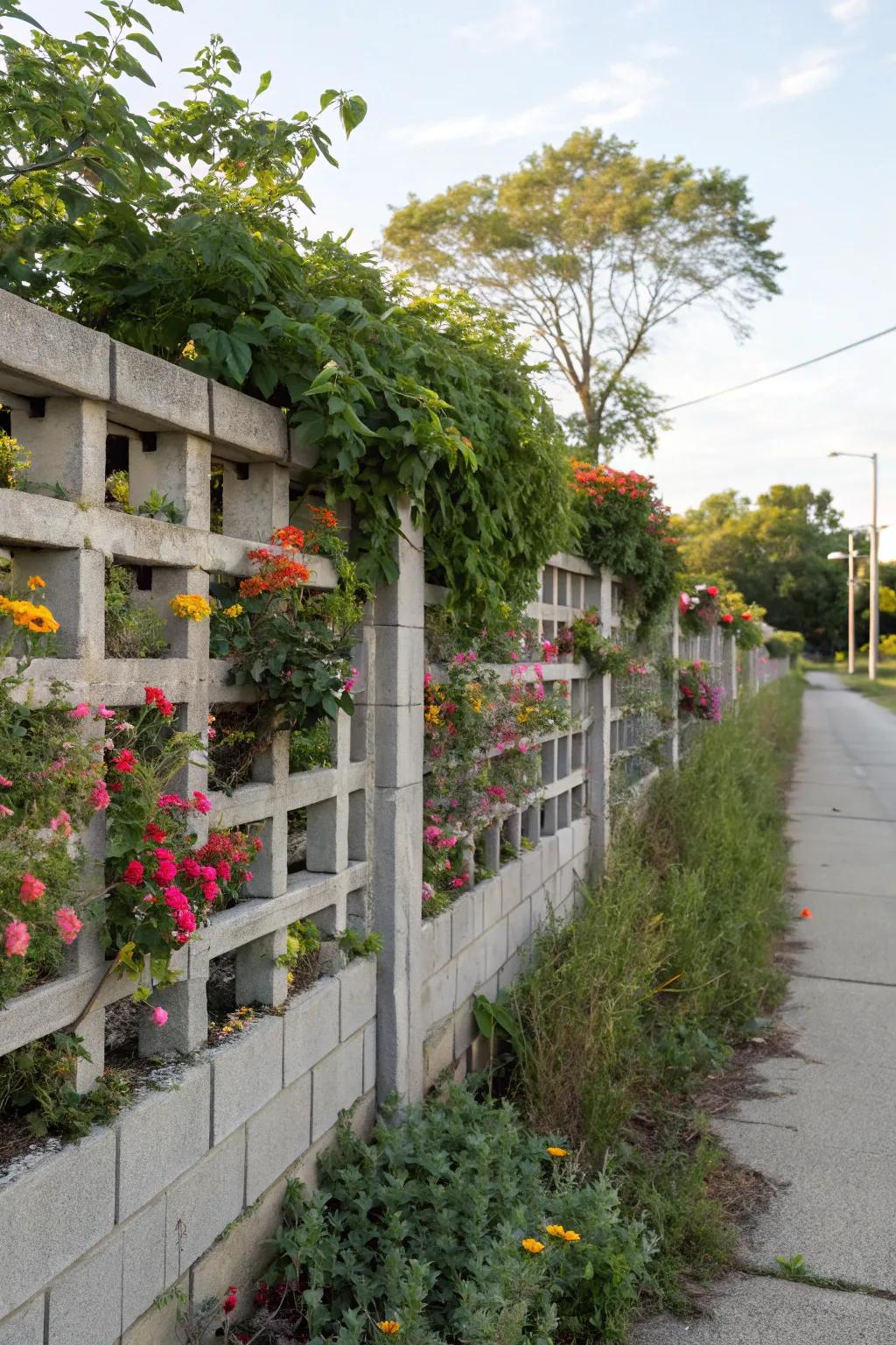 Turn your fence into a planter paradise with flourishing flowers.
