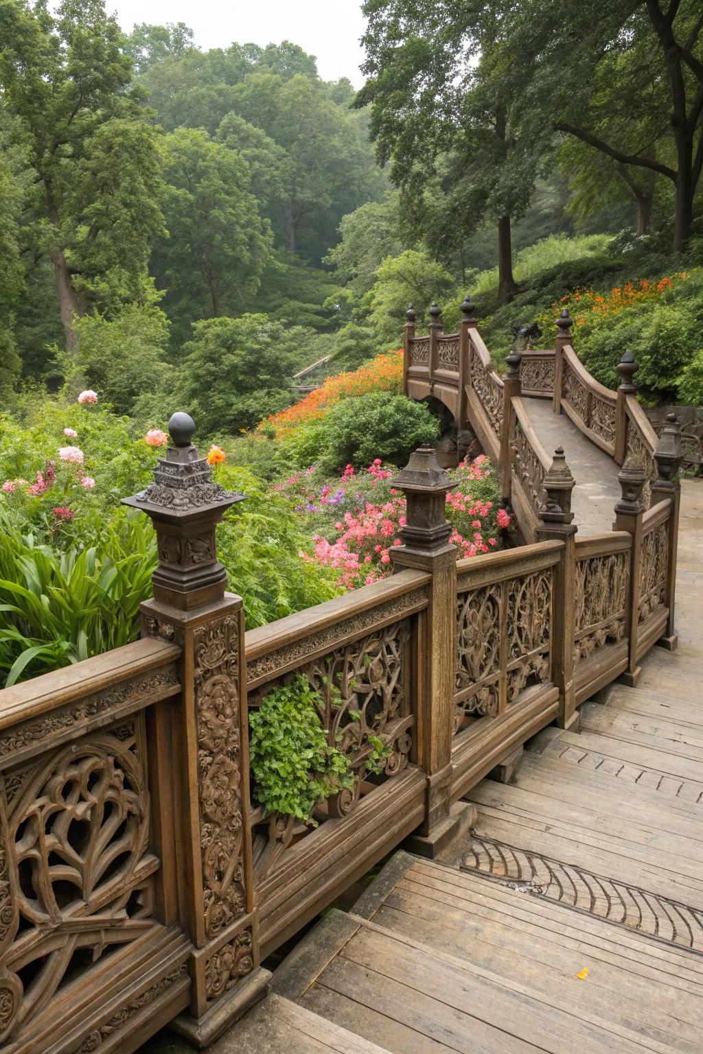 Timeless wooden railings add warmth and natural beauty to your deck.