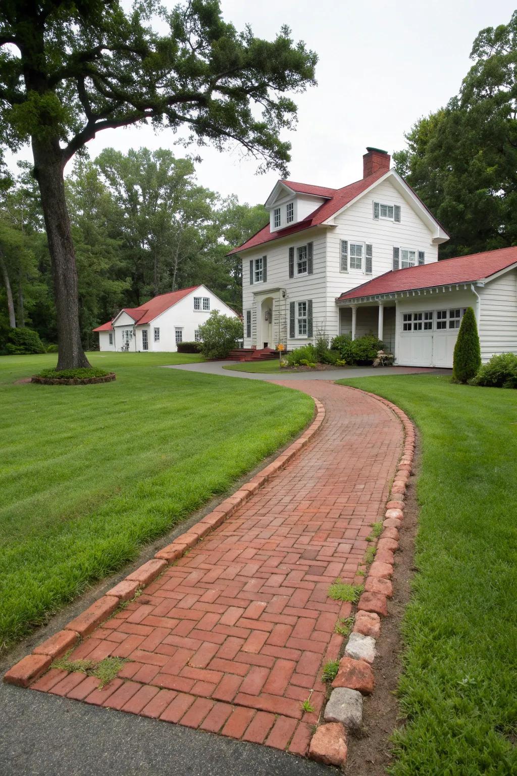 Timeless and elegant, brick edging enhances any home.