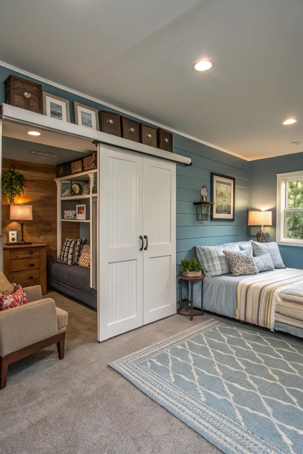 A garage guest suite that's more than just a room.