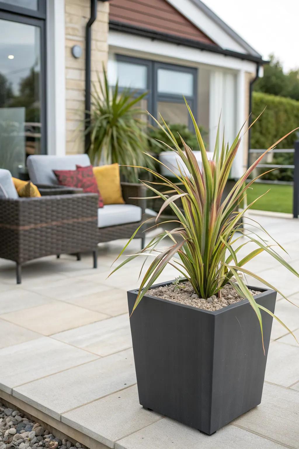 Phormium adds drama and elegance to any garden setting.