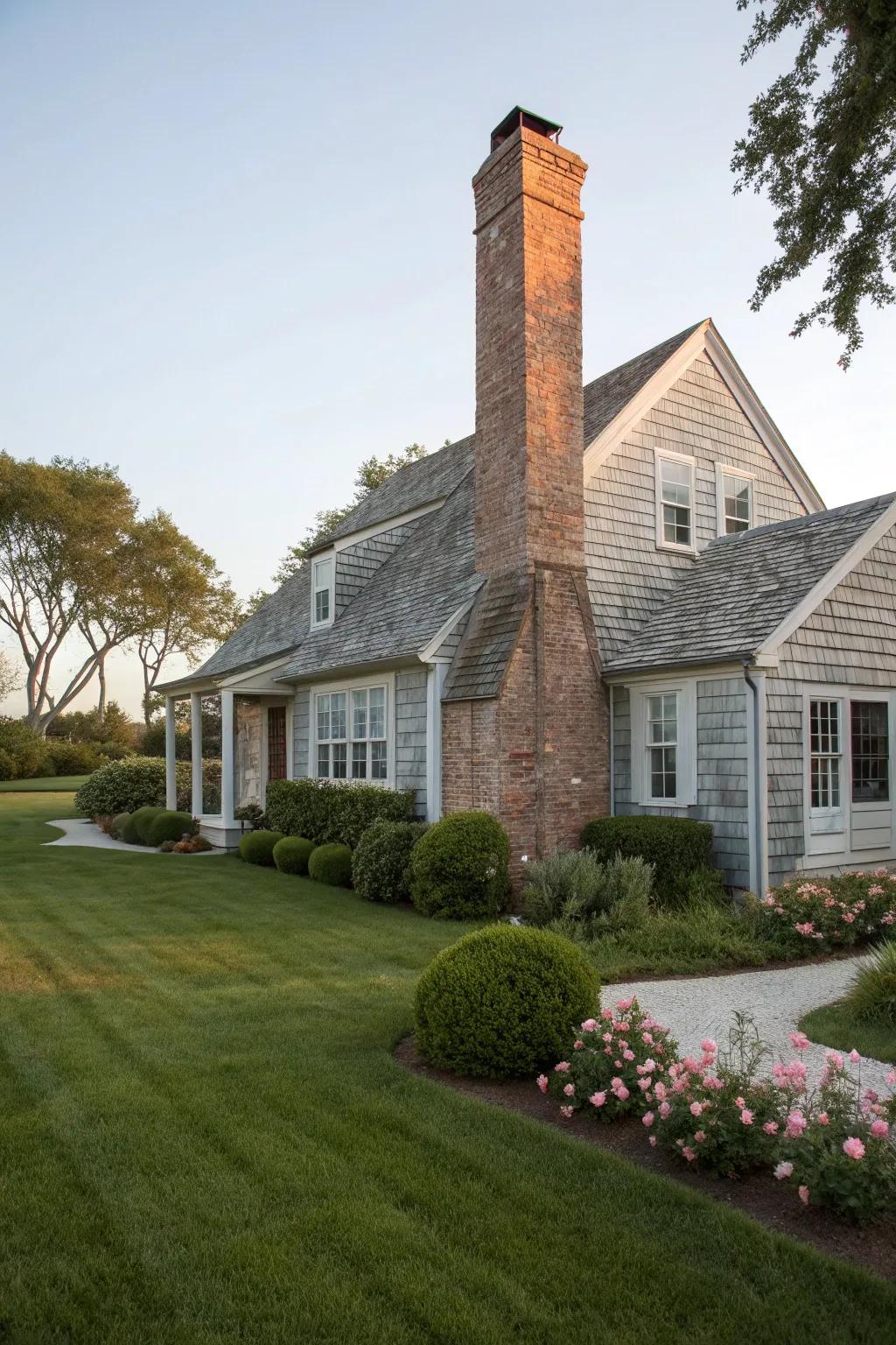 Brick chimneys offer timeless elegance and durability.