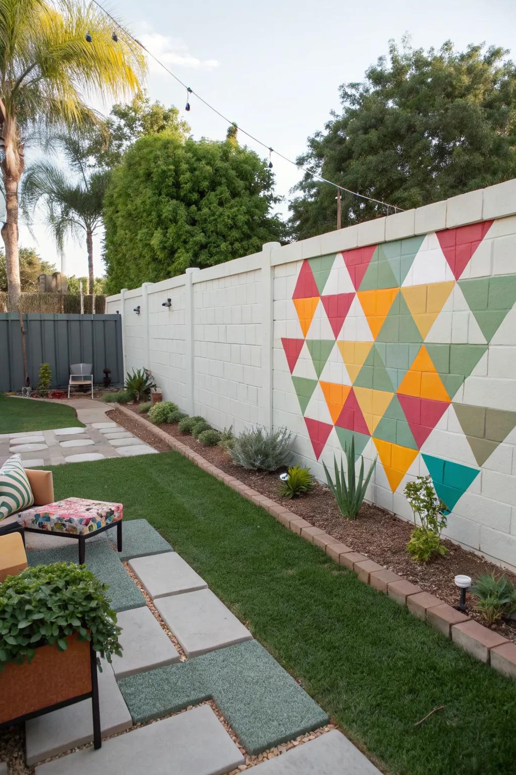 Modern geometric patterns add a contemporary flair to any wall.