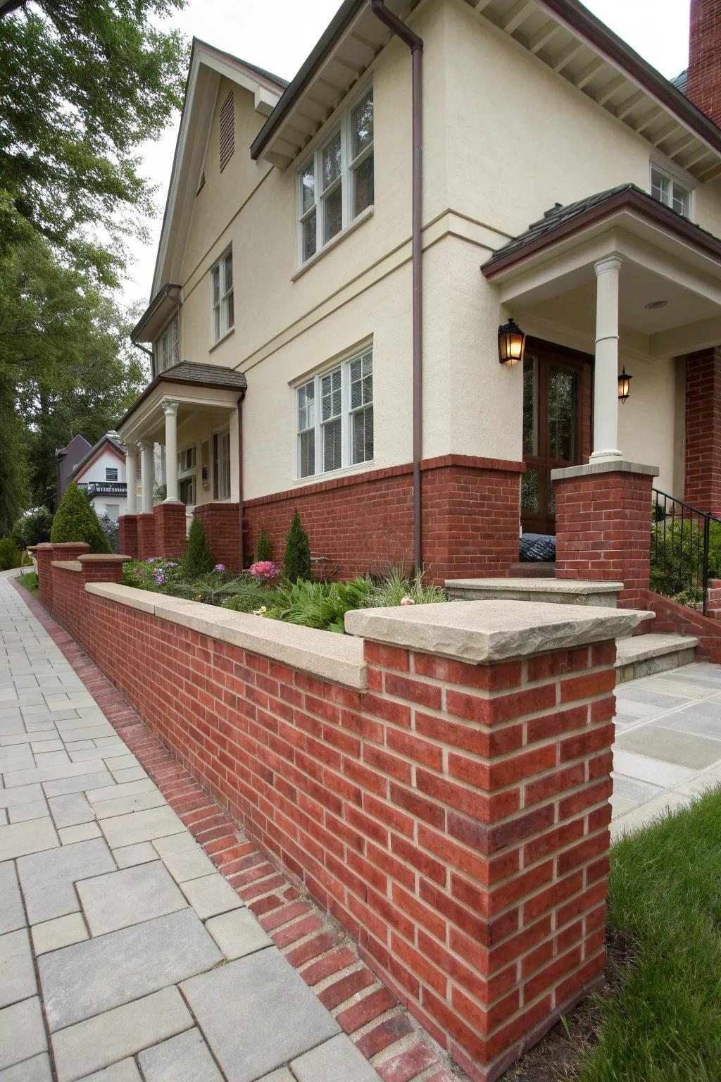 Classic brick wainscoting adds a touch of timeless charm to any home.