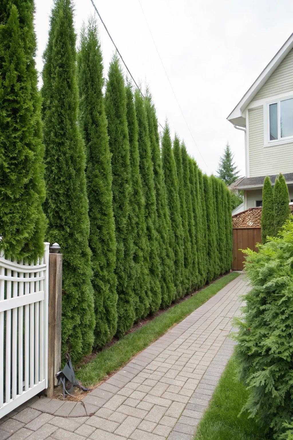 Thuja Green Giant hedges offer fast-growing privacy solutions.