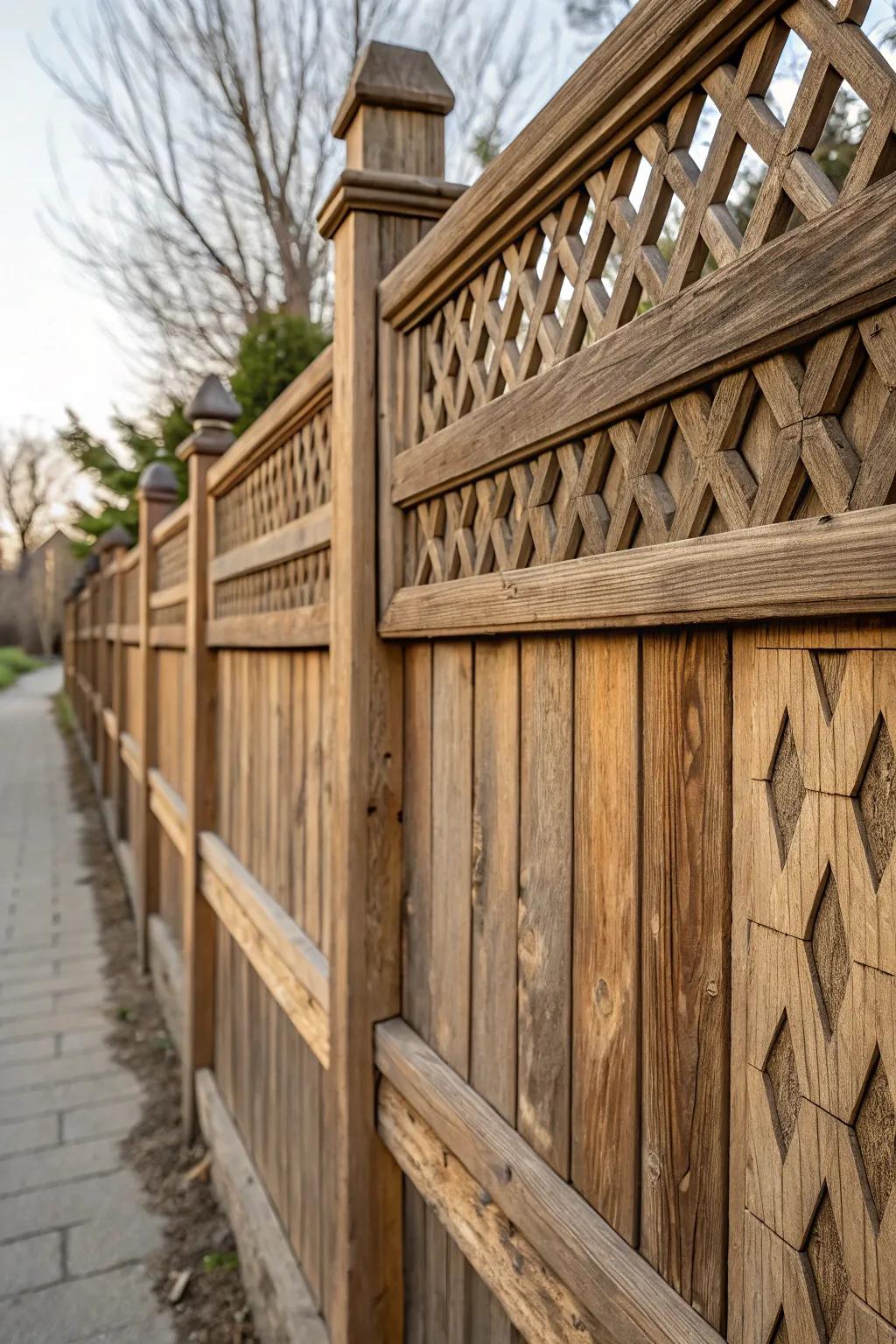 Wooden inserts make for a natural and cohesive look.