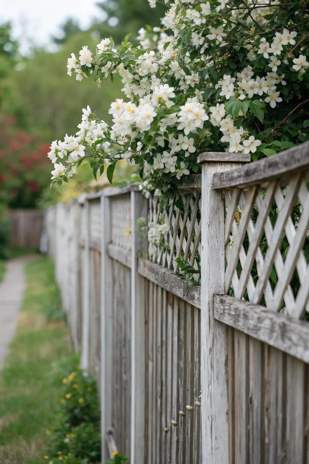 Lattice panels add charm and height