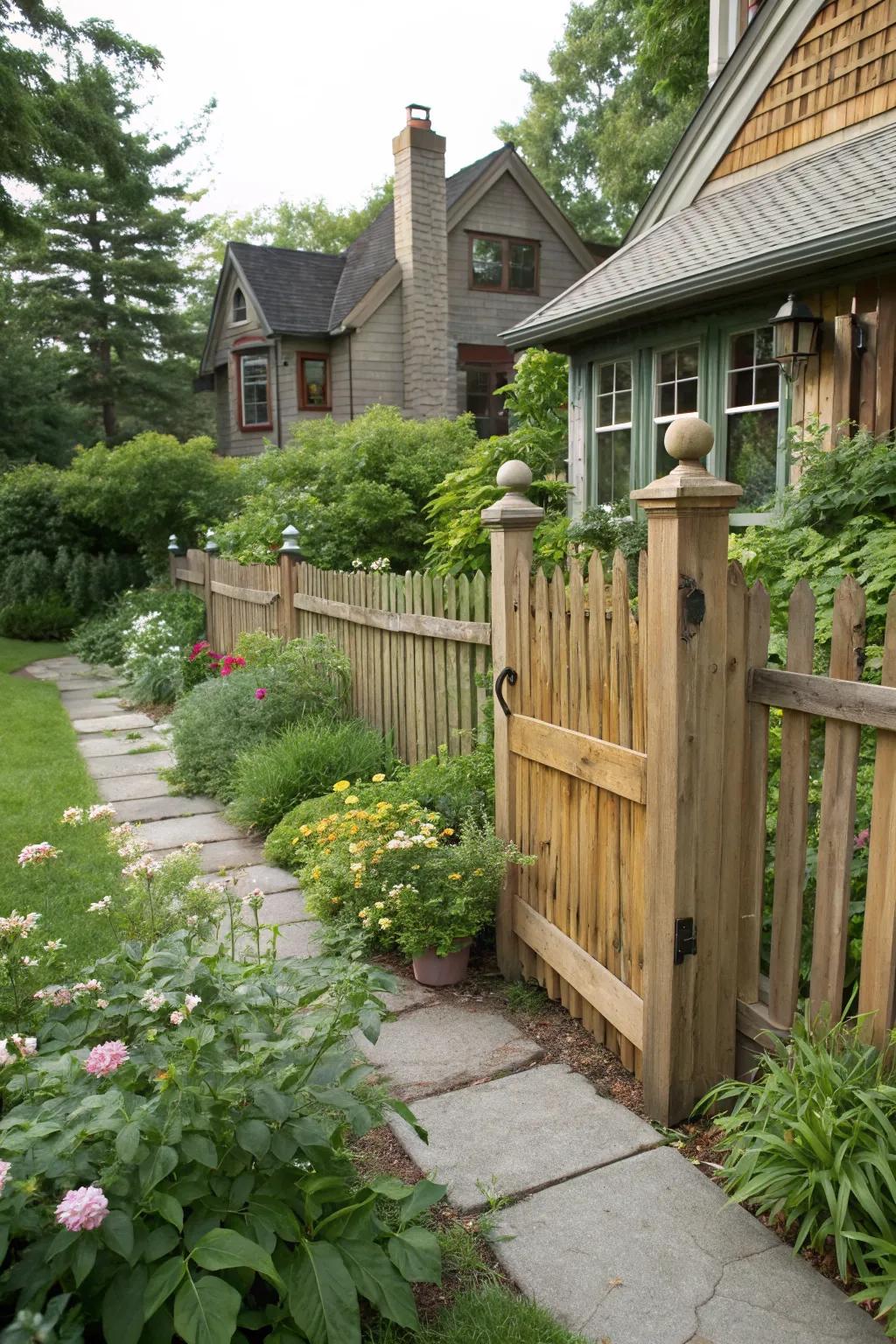 Classic wooden kickboard for a timeless garden look