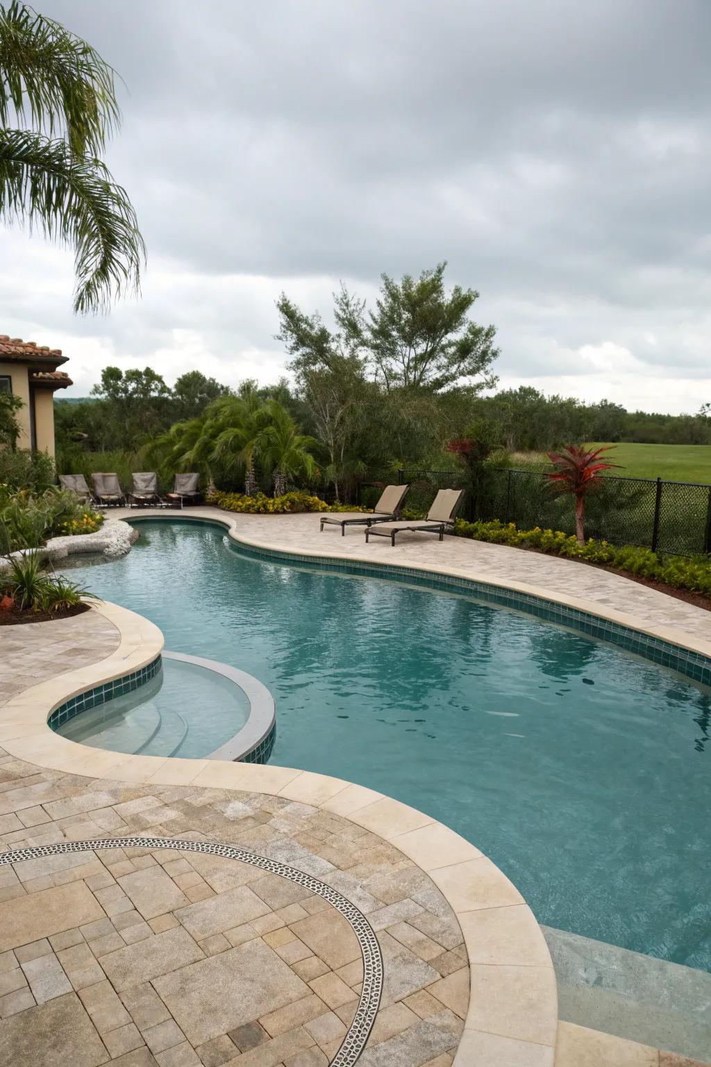 Dare to be different with a uniquely shaped pool.
