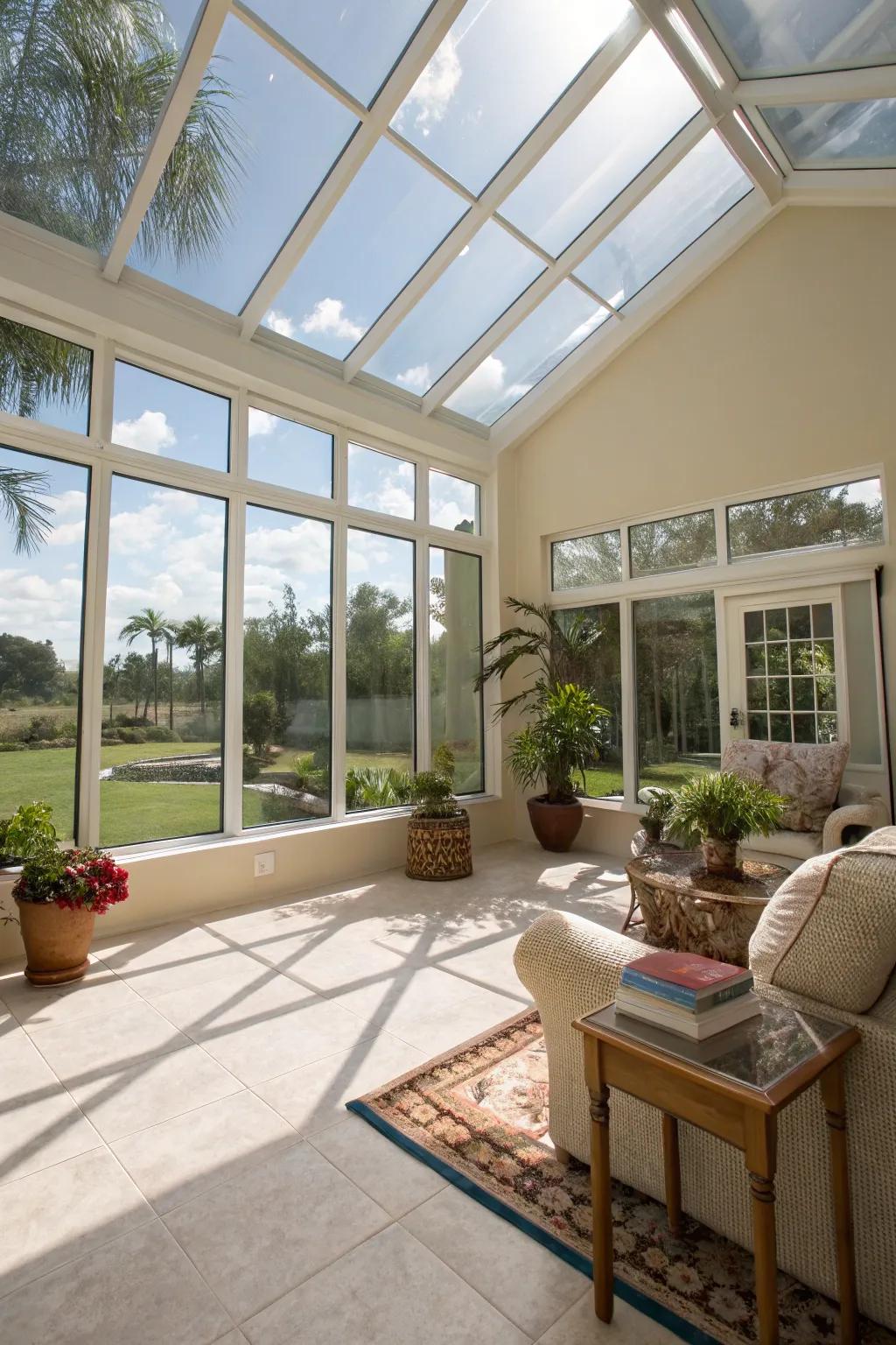 Floor-to-ceiling windows that bring the Florida sunshine indoors.