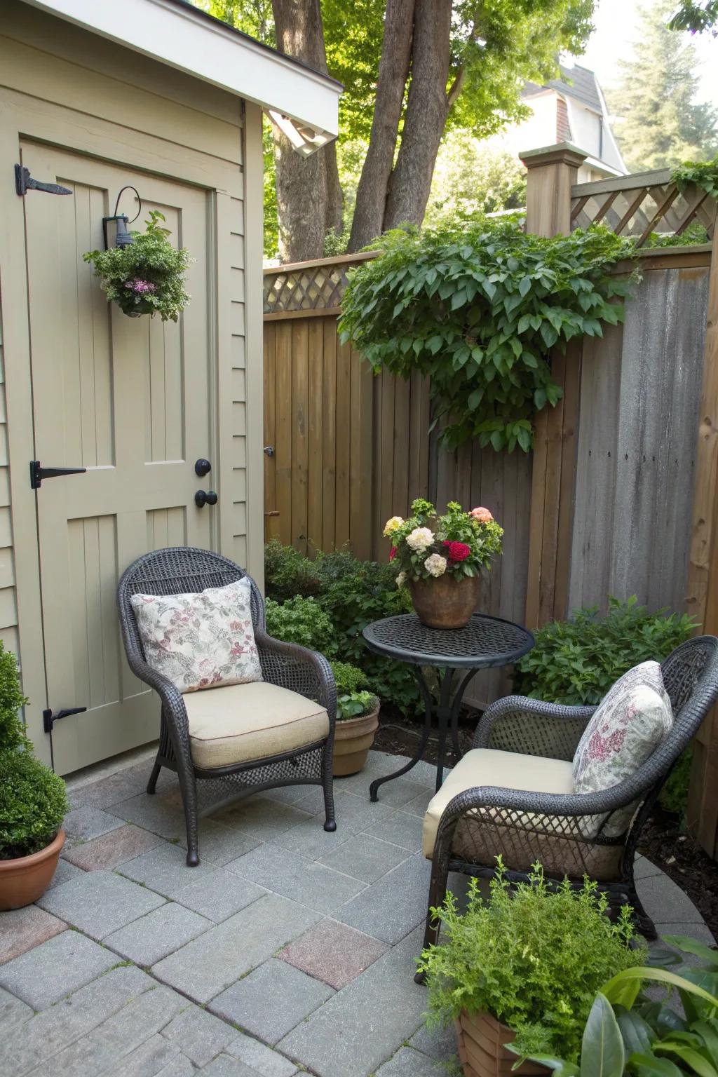 A cozy seating nook perfect for morning coffee.