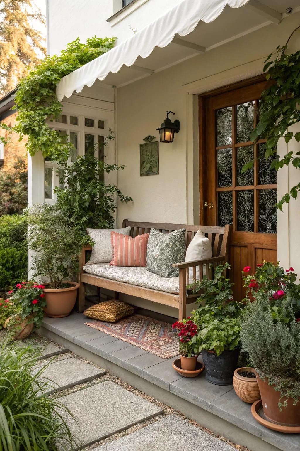 A cozy seating area makes any porch more inviting.