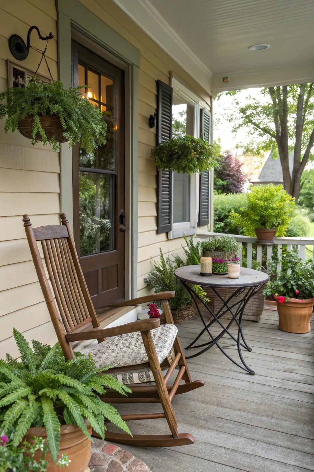 A cozy seating arrangement perfect for enjoying a morning brew.