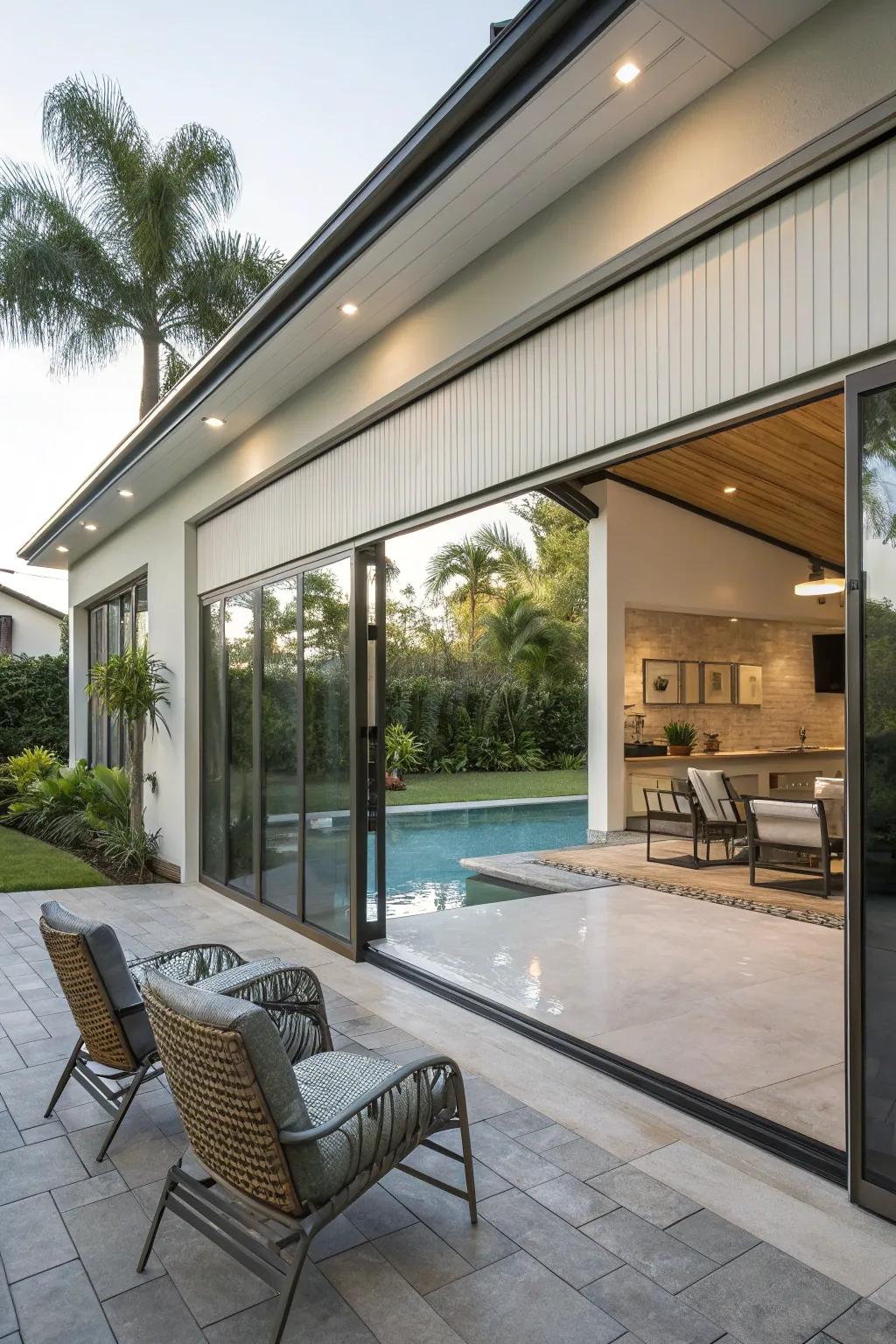 Open-air design blurring the lines between indoor comfort and outdoor relaxation.