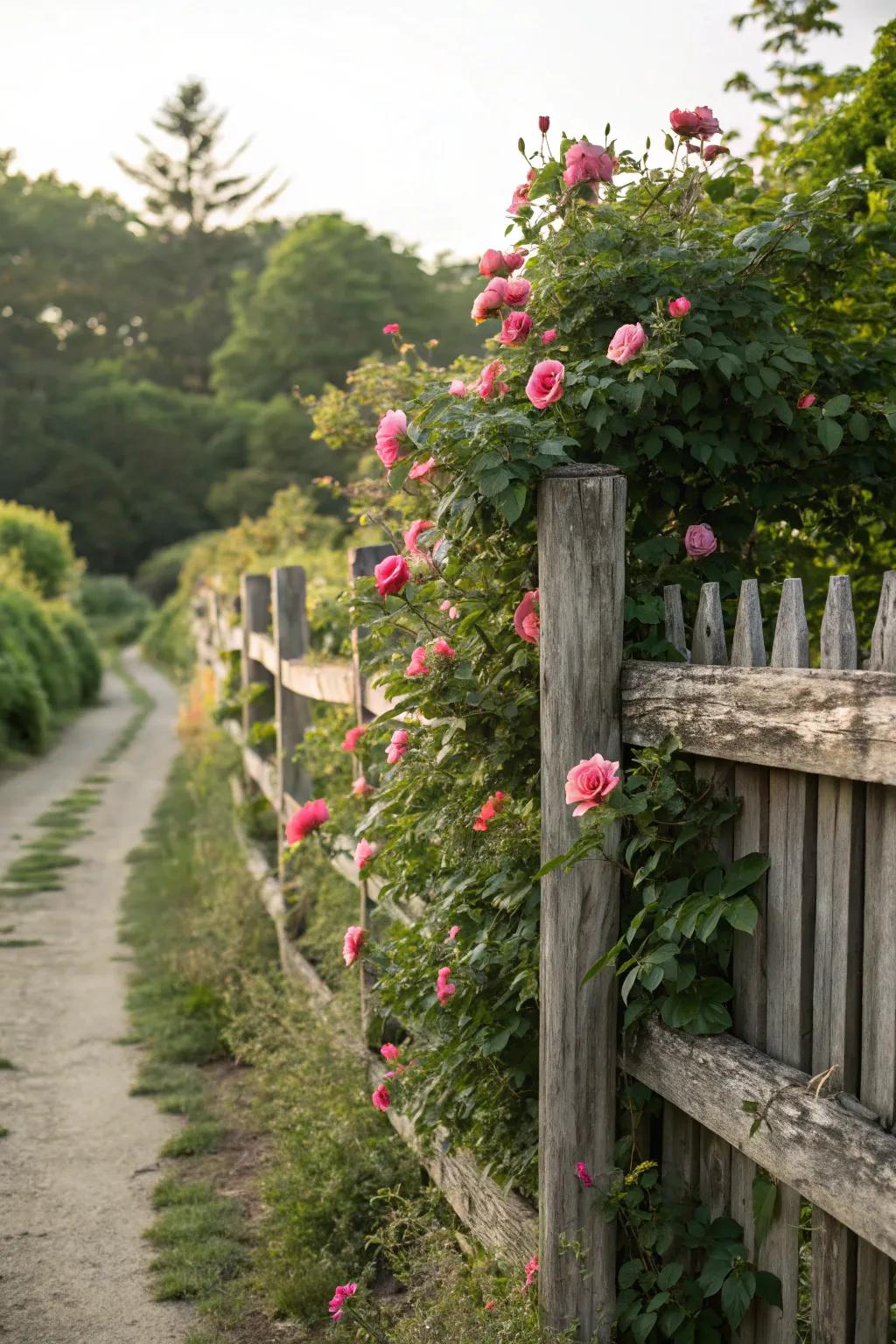 Classic wooden fences create warmth and privacy in gardens.